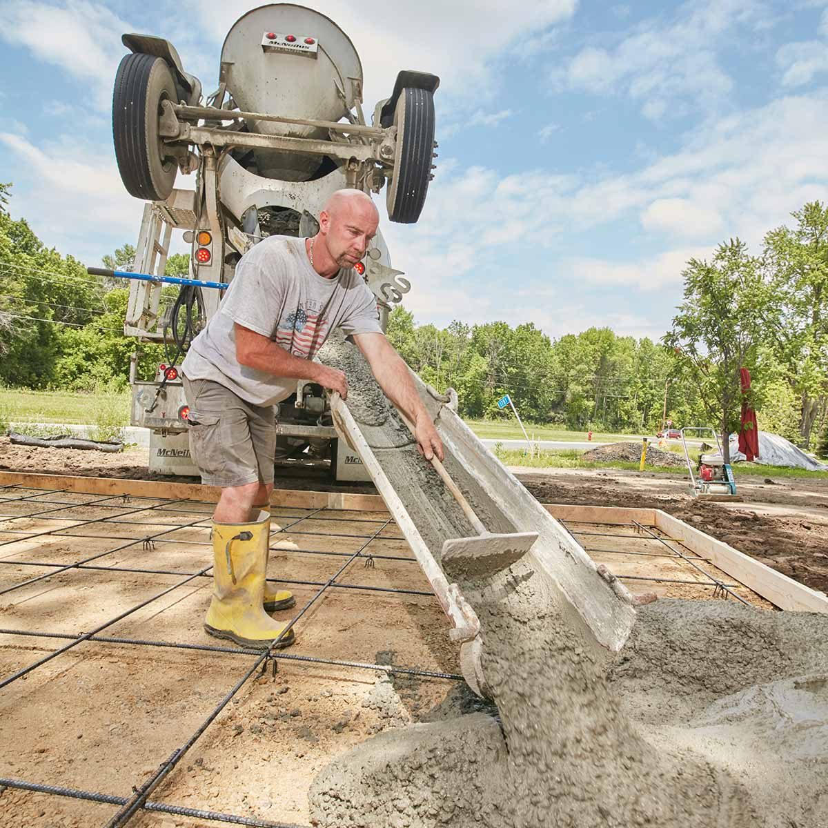 estimate concrete order - pouring concrete slab