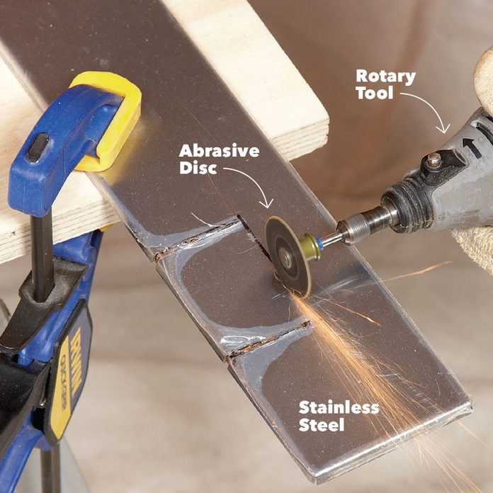cut stainless steel with a grinding disk