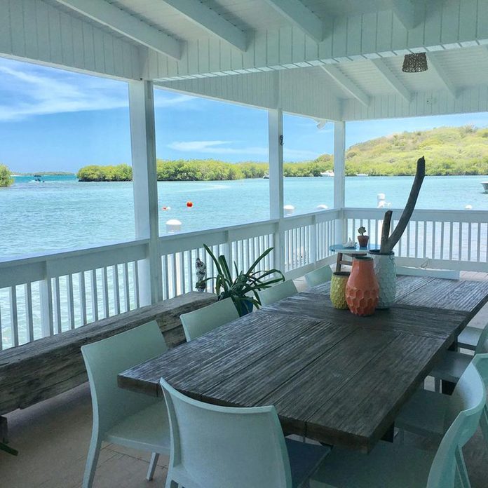 white porch