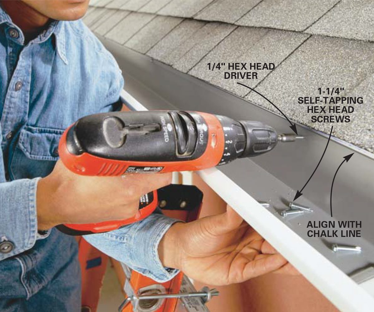 Screw the Gutter to the Fascia