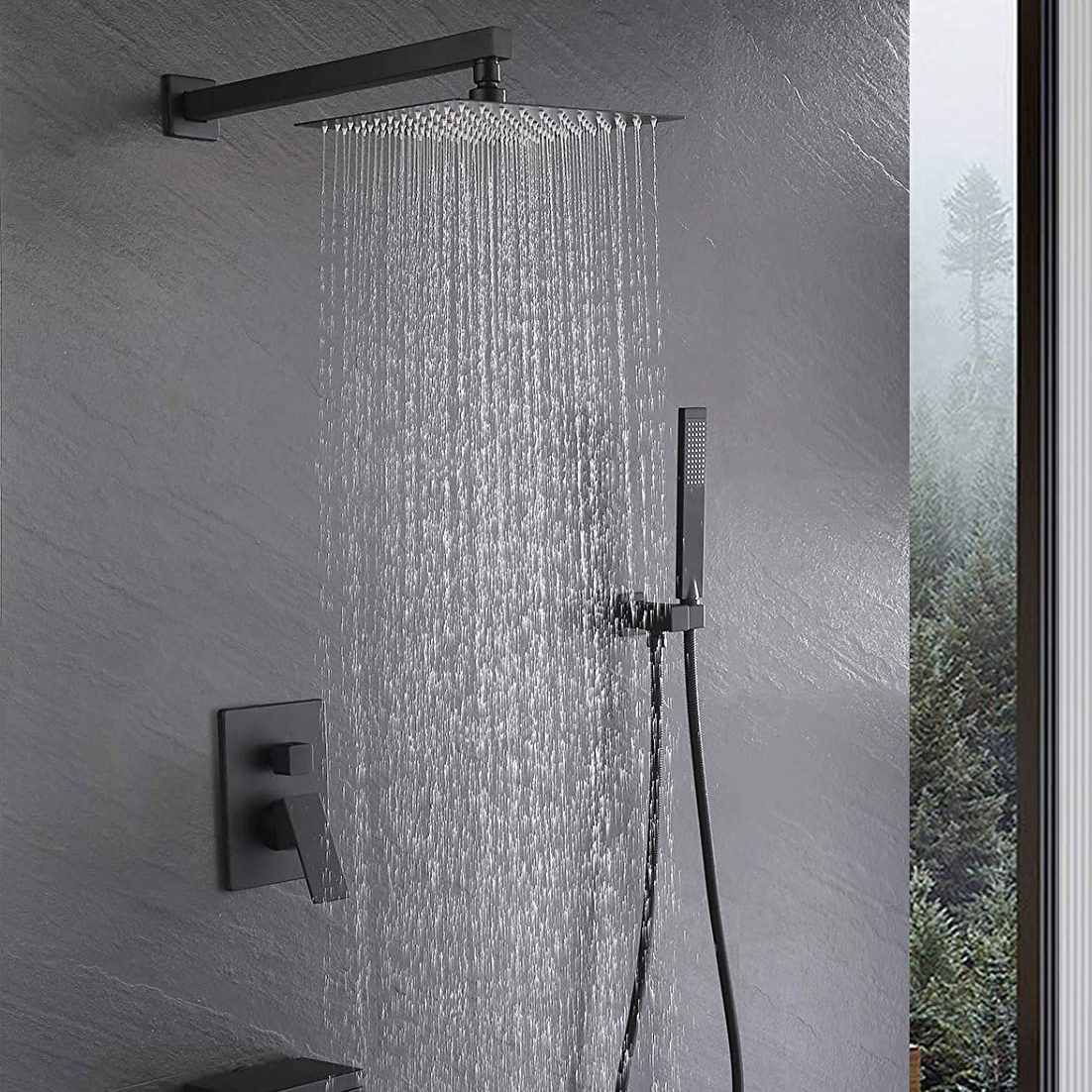 Kes Black Spa Shower 