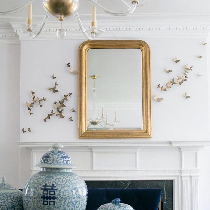 8 Fireplace Mantel Ideas Mirror And 3d Decor Courtesy @allenedesigns Instagram